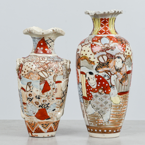 Vaser, 2 st, Satsuma, Japan, 1900-talets början