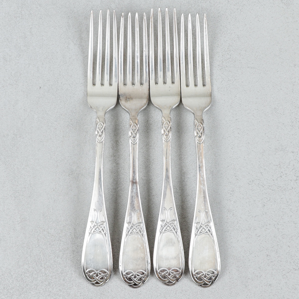 Gafflar, 4st, silver, 251g. C.Berg, Jugend