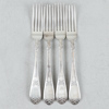 Gafflar, 4st, silver, 251g. C.Berg, Jugend