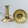 Ljusstakar, 1 par, barockstil, mässing, sekelskifte 1800/1900-tal, samt 3 st ljussaxar