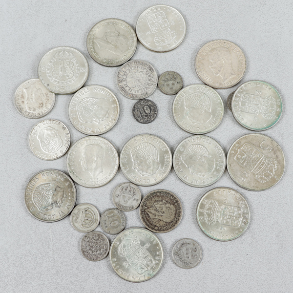 Mynt, 18st, silver, Sverige