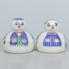 Salt- och pepparkar, "Saltgubbe & Pepparflicka", Aksini stentøj, Danmark
