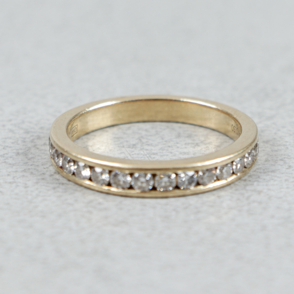 Diamantring, Guld 18k, 3.5g, 15 dia, 0.50ct