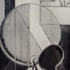 Georg Nilsson (1908-1988), "Vid parabolen", torrnål, Signerad 