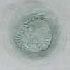 Skaldjurstallrikar, 6 st, grönt glas