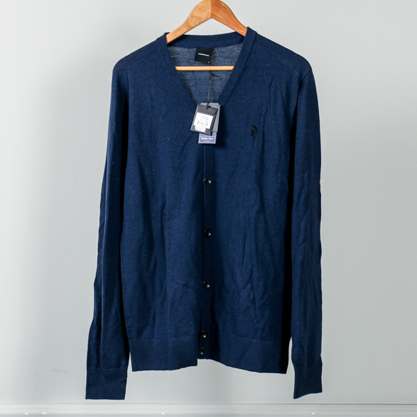 Cardigan, Peak Performance, merinoull, herr strl M, oanvänd