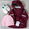 Barnjacka, Polarn o. Pyret, strl cl 80, samt sneakers, Adidas, strl 24, oanvända