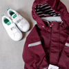Barnjacka, Polarn o. Pyret, strl cl 80, samt sneakers, Adidas, strl 24, oanvända