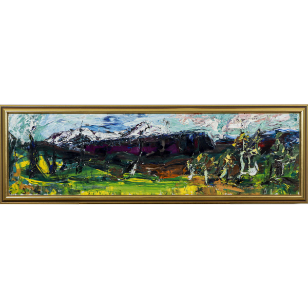 Ragnar Johansson (1913-1997), fjällandskap, olja på duk, monogramsignerad