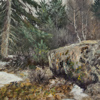Johannes Ravn (1922-1991), Skogsmotiv, olja på duk, signerad och daterad