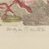 Maja Fjaestad (1873-1961), "Begonier", Färgträsnitt, signerad