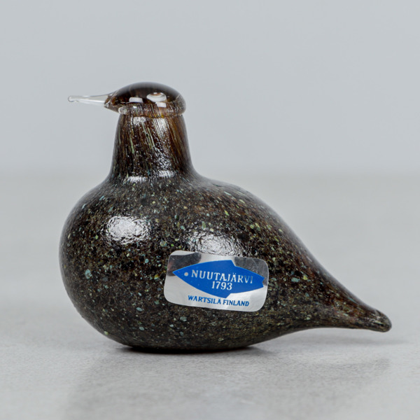 Oiva Toikka, miniatyrfågel, Nuutajärvi, signerad, Finland