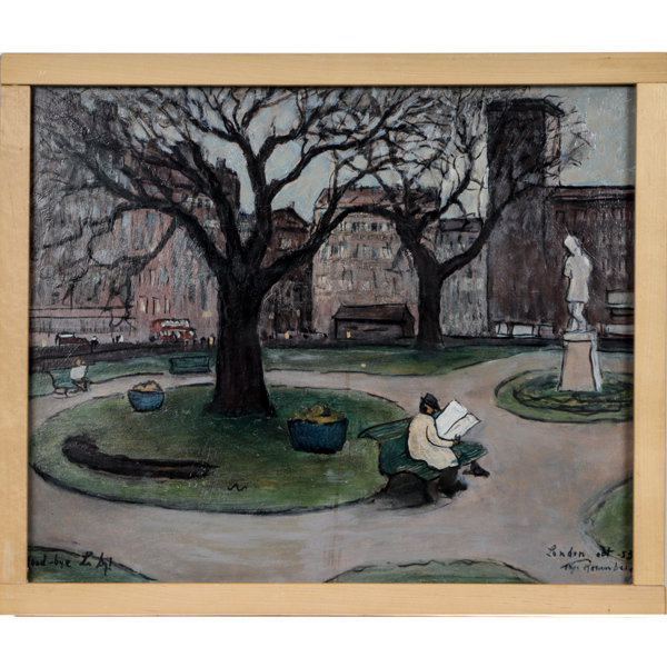 Tage Rosenberg (1900-1969), London, Olja på pannå, signerad
