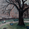 Tage Rosenberg (1900-1969), London, Olja på pannå, signerad