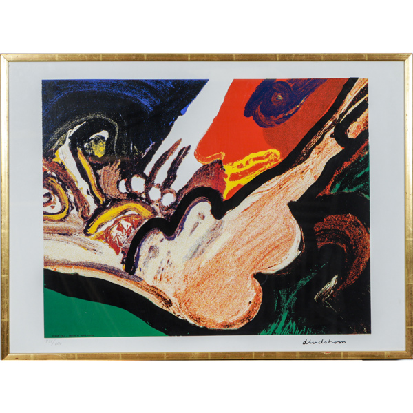 Bengt Lindström, "Venus fall", färgseriegrafi, signerad i trycket