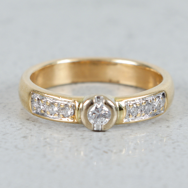 Diamantring, Guld 18k, 4.8g