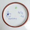 Stig Lindberg (1916-1982), skål, fajans, båtformad, märkt med Studiohanden, Gustavsberg