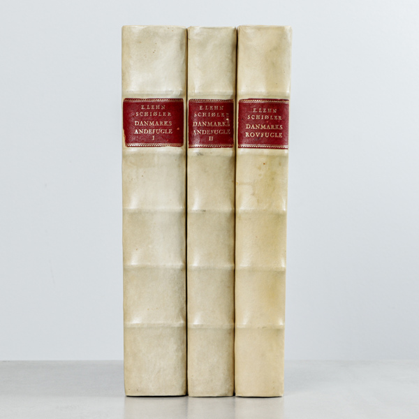 Böcker, "Danmarks Fugle", Eiler Theodor Lehn Scøler, Första upplaga, 3 band