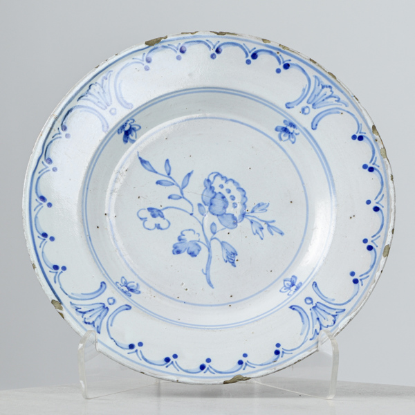 Tallrik, Rörstrand, Fajans, år 1762
