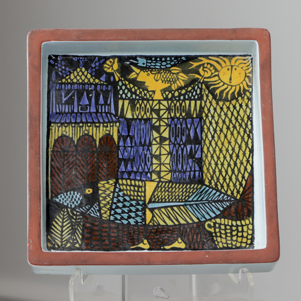 Stig Lindberg (1916-1982), fat, "Karneval", fajans, , Studiohanden, Gustavsberg