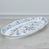 Stort fat, lökmönster, porslin, Meissen 