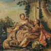 Oidentifierad konstnär, Rokokopar i trädgård, olja på duk, 1700-tal