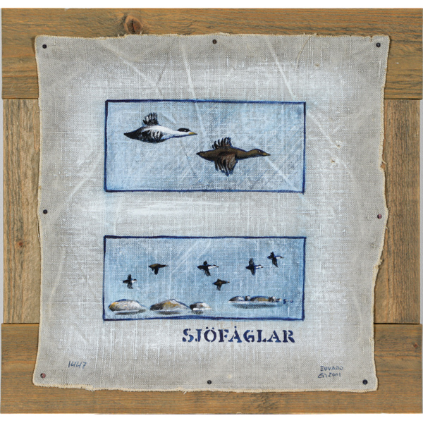 Göran Johansson (1941), "Sjöfåglar", blandteknk, monogramsignerad och daterad 2001