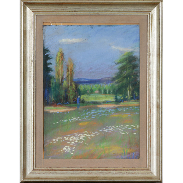 Ernst Wrede (1907-1973), "Sommarlandskap", pastell, signerad