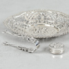 Fat, tång och dosa, silver, 86g