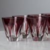 Selterglas, 12 st, lilafärgat glas, 1900-talets mitt