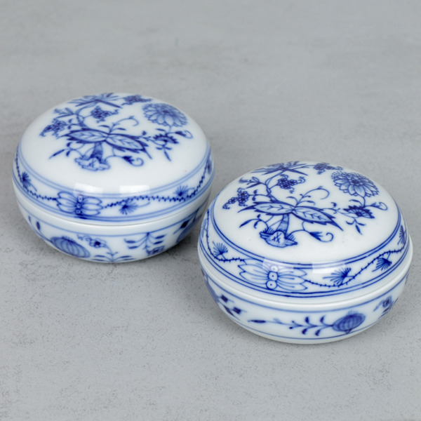Lockaskar, 2 st, "Lökmönster", Meissen