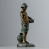 Skulptur, brons, Fiskarpojke, signerad