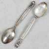 Kaffeskedar, 8st, Georg Jensen, "Konge", sterling silver