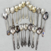 Kaffeskedar, 19st, silver, 167g