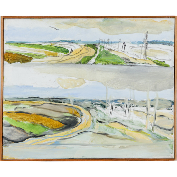 Staffan Hallström (1914-1976), olja på duk, "Hägrande", monogramsignerad á tergo