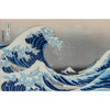 Katsushika Hokusai (1760-1849), efter, "Under vågen utanför Kanagawa", färglitografi