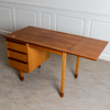 Skrivbord, teak, ek, 1950-tal