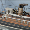 Diorama med skeppsmodell, 1800/1900-tal 