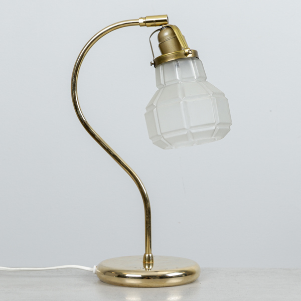 Bordslampa, mässing, 1900-talets senare del