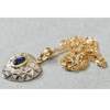 Halsband med hänge, Guld 18k, diamanter och safirer, 3.9g