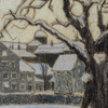 Carin Ax (1915-2006), "Vintereftermiddag vid ån", pastell, signerad 