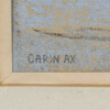 Carin Ax (1915-2006), "Vintereftermiddag vid ån", pastell, signerad 