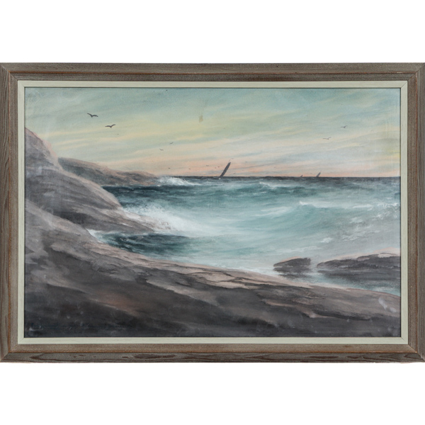 Carl L Lindqvist  (1856-1941), Göteborgs Skärgård, gouache på kartong, daterad 1914