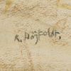 Robert Högfeldt (1894-1986), Noak i öknen, blandteknik, signerad