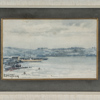 Elisabeth Warling (1858-1915), vy över vik, akvarell, signerad