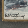 Elisabeth Warling (1858-1915), vy över vik, akvarell, signerad