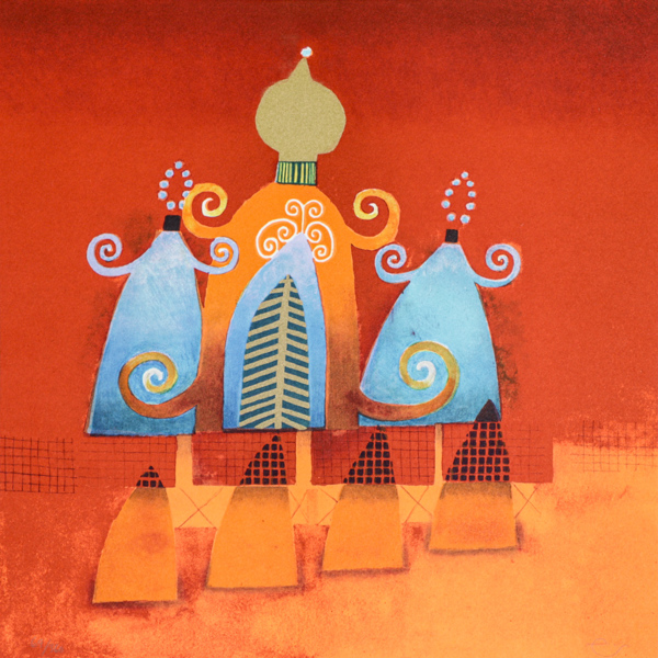 Edgar Mathias Saving (1970-), "Saga", färglitografi, signerad, numrerad 