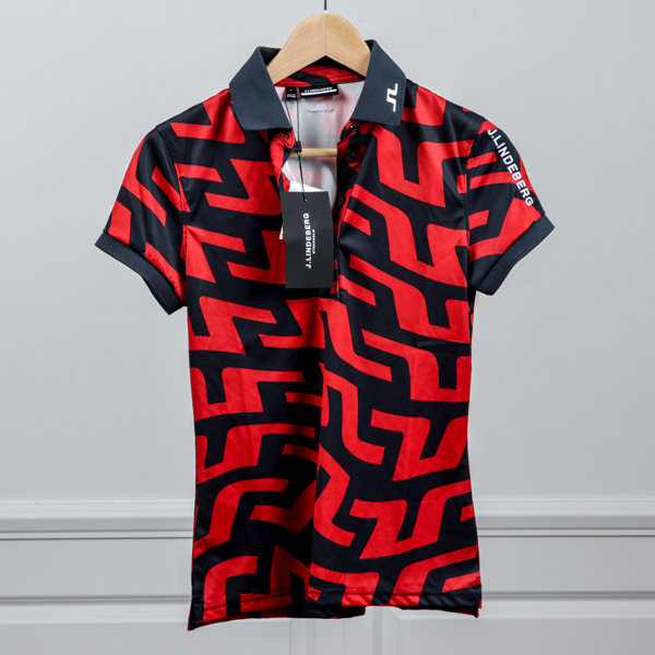 J. Lindeberg, Golf, pikétröja "Tour Tech print Polo", Strl S, oanvänd