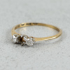 Ring, Guld 18k, 1.4g, 2st diamanter