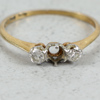 Ring, Guld 18k, 1.4g, 2st diamanter